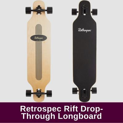Retrospec Rift Drop-Through Longboard Skateboard Complete