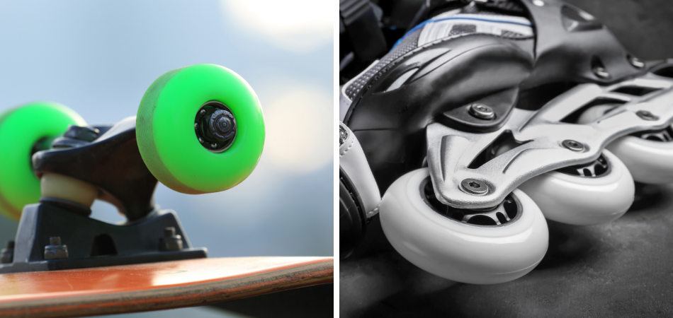 Differences Between skateboard wheels and rollerblade wheels